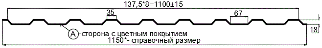 Фото: Профнастил МП20 х 1100 - A (ПЭ-01-3011-0.7) в Красногорске