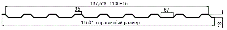 Фото: Профнастил оцинкованный МП20 х 1100 (ОЦ-01-БЦ-0.45) в Красногорске