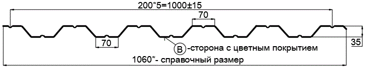 Фото: Профнастил НС35 х 1000 - B (VikingMP-01-6005-0.45) в Красногорске