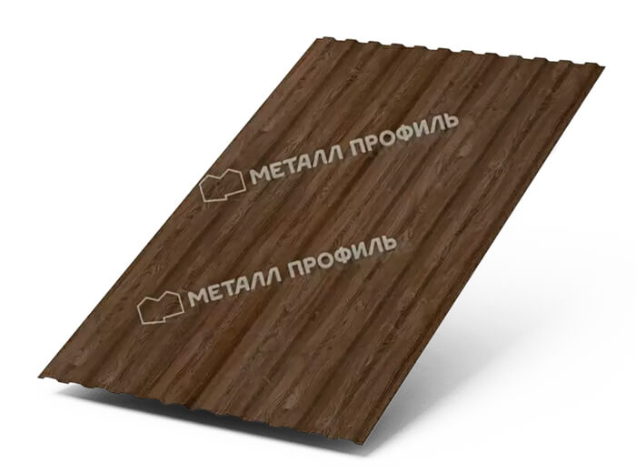 Фото: Профнастил МП10 х 1100 - B (ECOSTEEL_MA_Д-01-МореныйДуб-0.5) в Красногорске