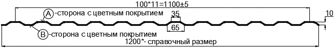 Фото: Профнастил МП10 х 1100 - B (ECOSTEEL_МА_Д-01-МореныйДуб-0.5) в Красногорске