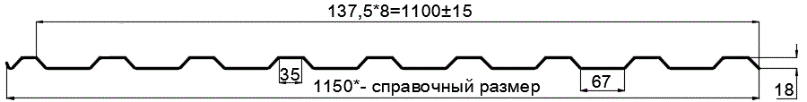 Фото: Профнастил оцинкованный МП20 х 1100 - R (ОЦ-01-БЦ-0.5) в Красногорске