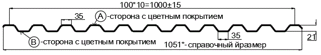 Фото: Профнастил С21 х 1000 - A (ECOSTEEL_MA_Д-12-Античный Дуб-0.45) в Красногорске