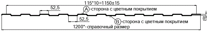 Фото: Профнастил С8 х 1150 - A (ECOSTEEL_T_Д-01-ЗолотойДуб-0.5) в Красногорске