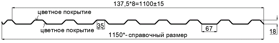 Фото: Профнастил МП20 х 1100 - R (ECOSTEEL_T_Д-01-ЗолотойДуб-0.5) в Красногорске