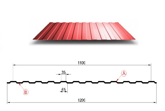 Фото: Профнастил МП10 х 1100 - B (ECOSTEEL_MA-12-Античный Дуб-0.45) в Красногорске