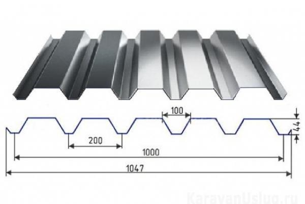 Профнастил С44 х 1000 - A NormanMP (ПЭ-01-6018-0.5) в Красногорске